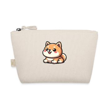 Cute Kawaii Shiba puppy - Organic Pouch - nature - Front