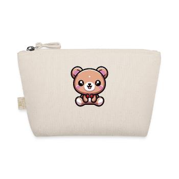 Cute Kawaii Teddy Bear 2 - Organic Pouch - nature - Front