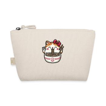 Niedliche Kawaii-Katze frisst Ramen 2 - Bio-Täschchen - Natur - Vorne