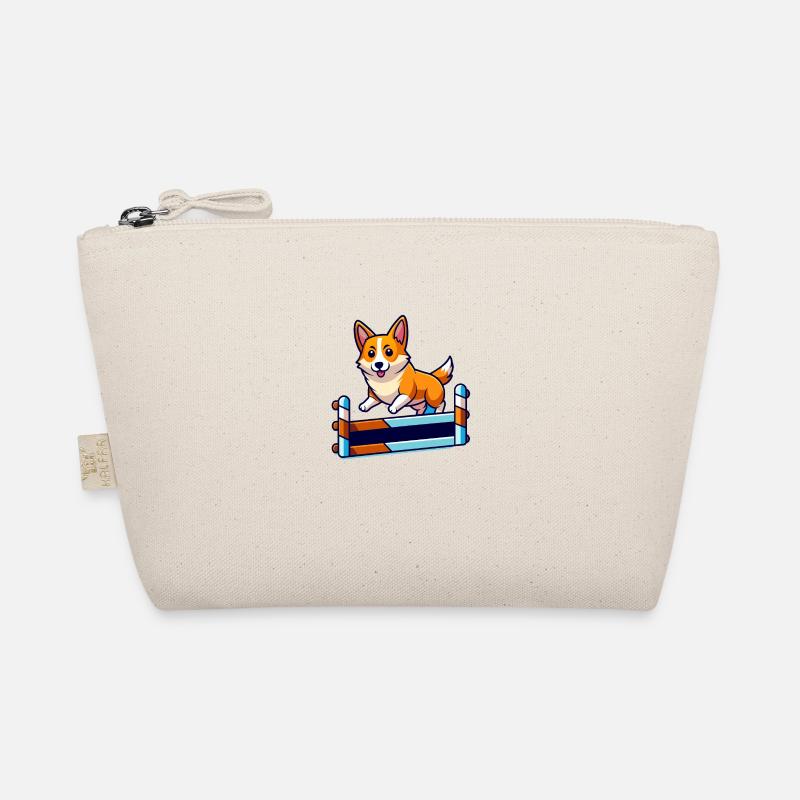 Determined Corgi Agility Course Art Organic Pouch