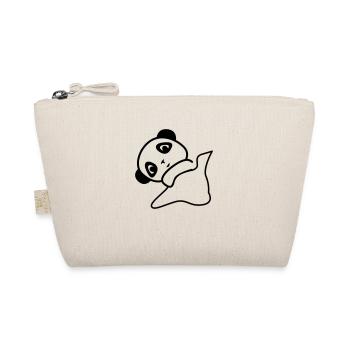 Un joli timide petit panda qui dors pour enfant - Trousse biologique - nature - Devant