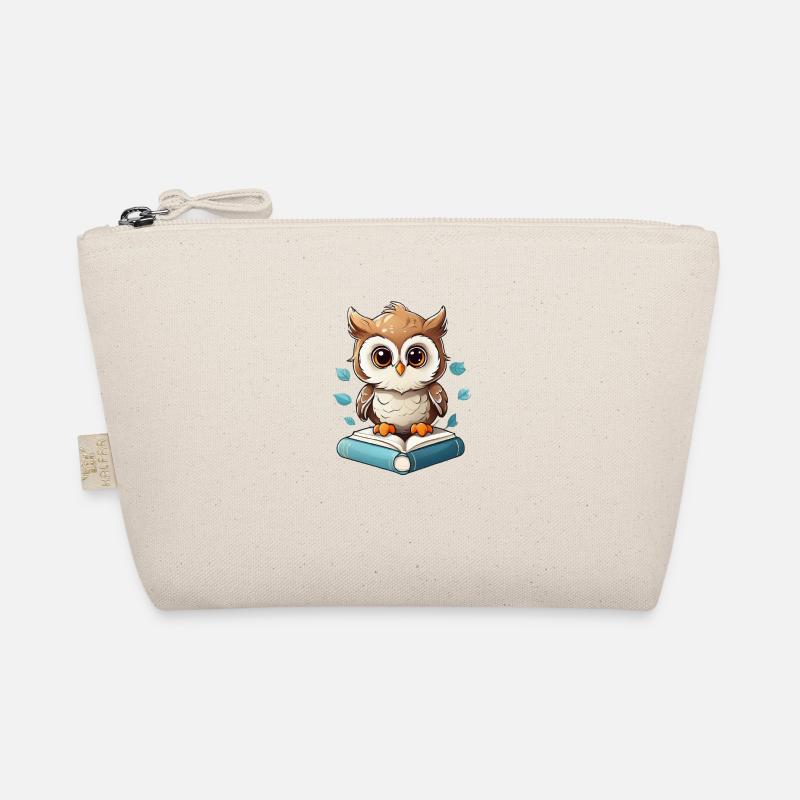 Owl Reading Books Organic Pouch