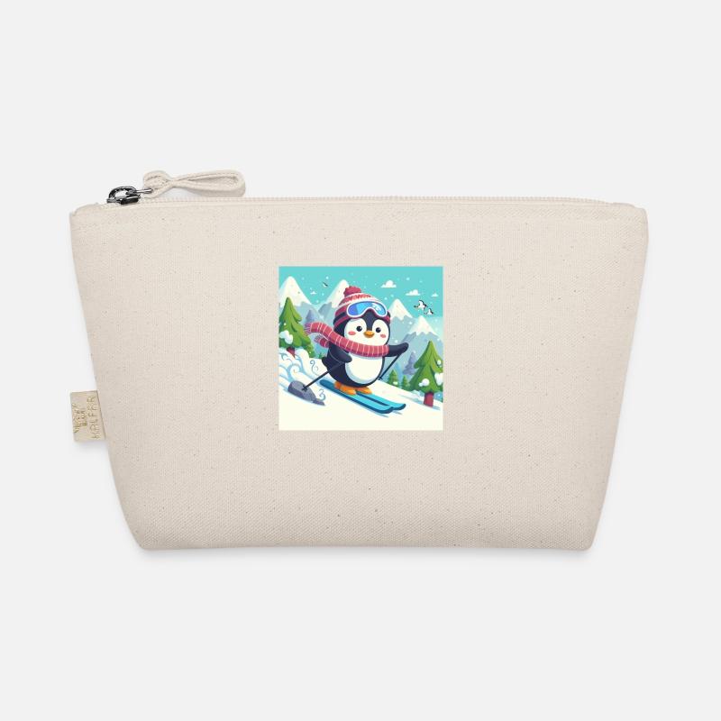 ski penguin Organic Pouch