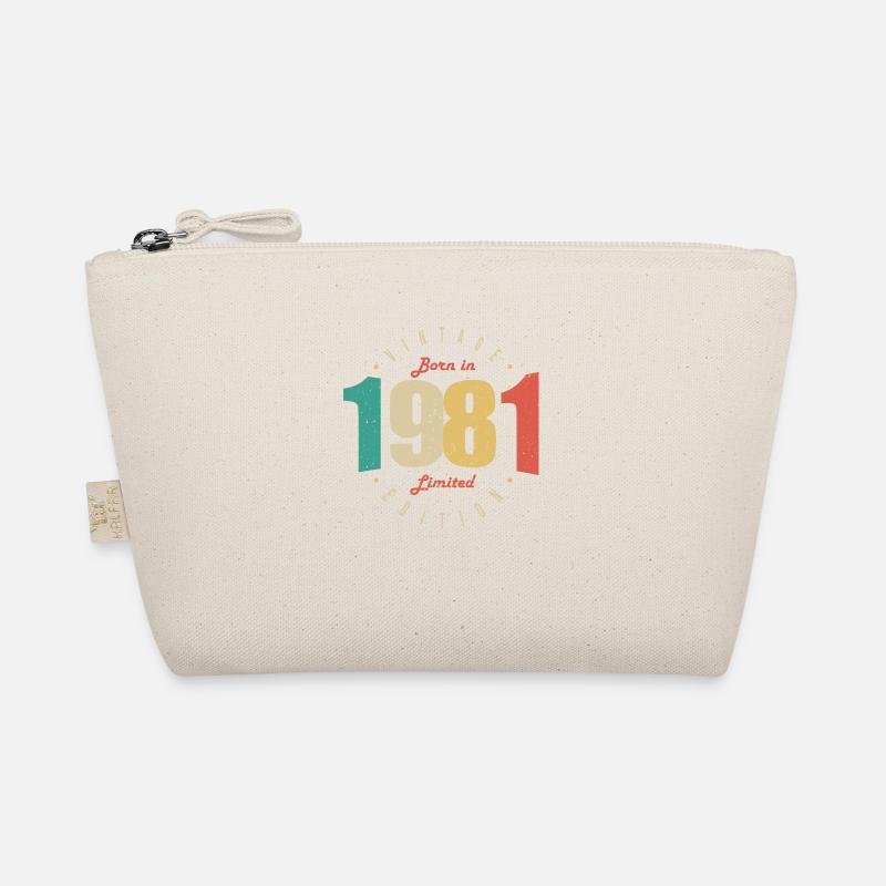 1981 Vintage Retro Birthday Gift 1981 Organic Pouch