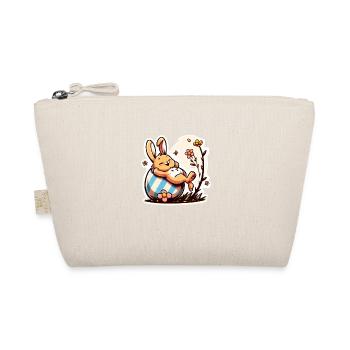Easter bunny lazy and cute - Organic Pouch - nature - Front