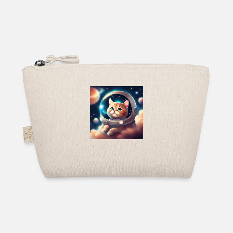 Cute cat in space Organic Pouch
