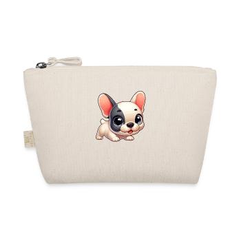 Designs For Kids – Fröhliche Frenchies - Bio-Täschchen - Natur - Vorne