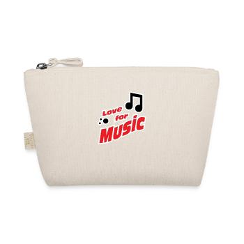 Liebe zum Musikdesign für Musikliebhaber - Bio-Täschchen - Natur - Vorne