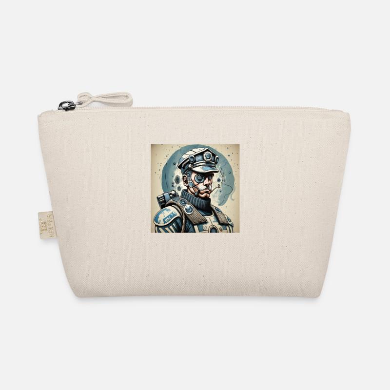 Cyborg Style Policeman Poster Poster Organic Pouch