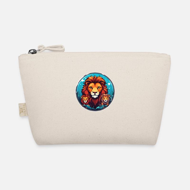 Lion Bust Organic Pouch