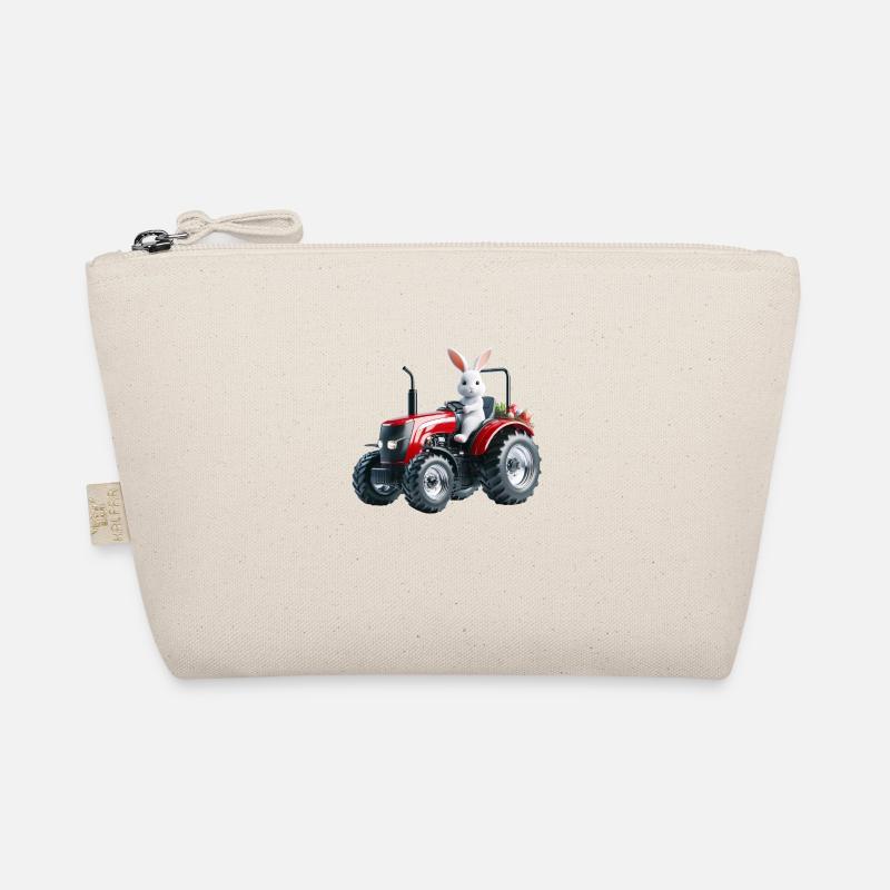 Easter bunny on red tractor Organic Pouch