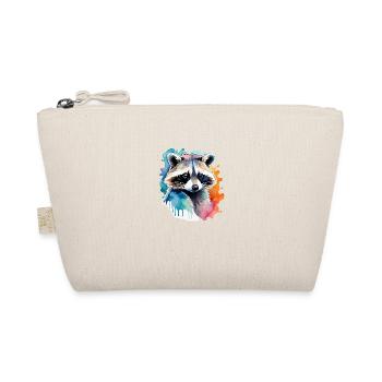 Raccoon Watercolor Illustration - Organic Pouch - nature - Front
