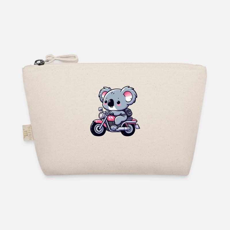 Cute Koala Bear on a Scooter I Motorcycle Organic Pouch