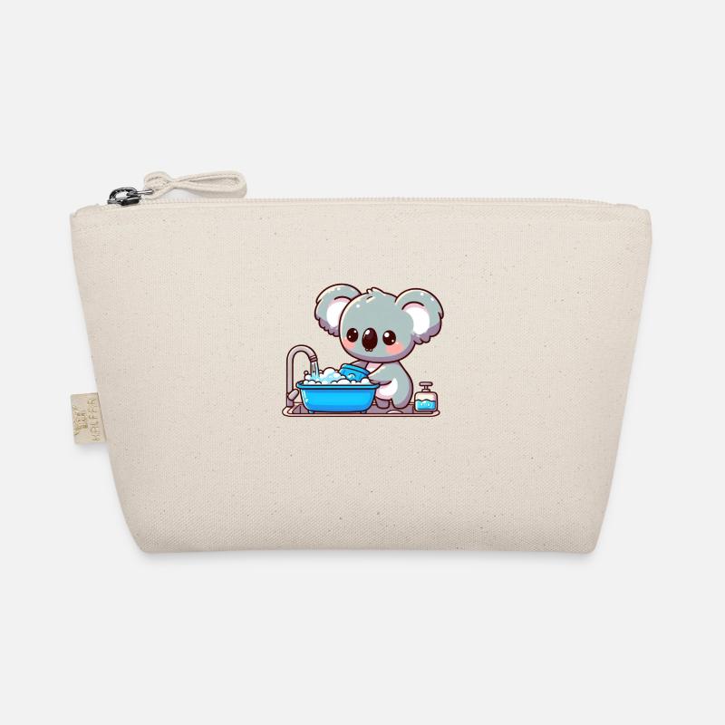 Cute koala bear rejoices Organic Pouch