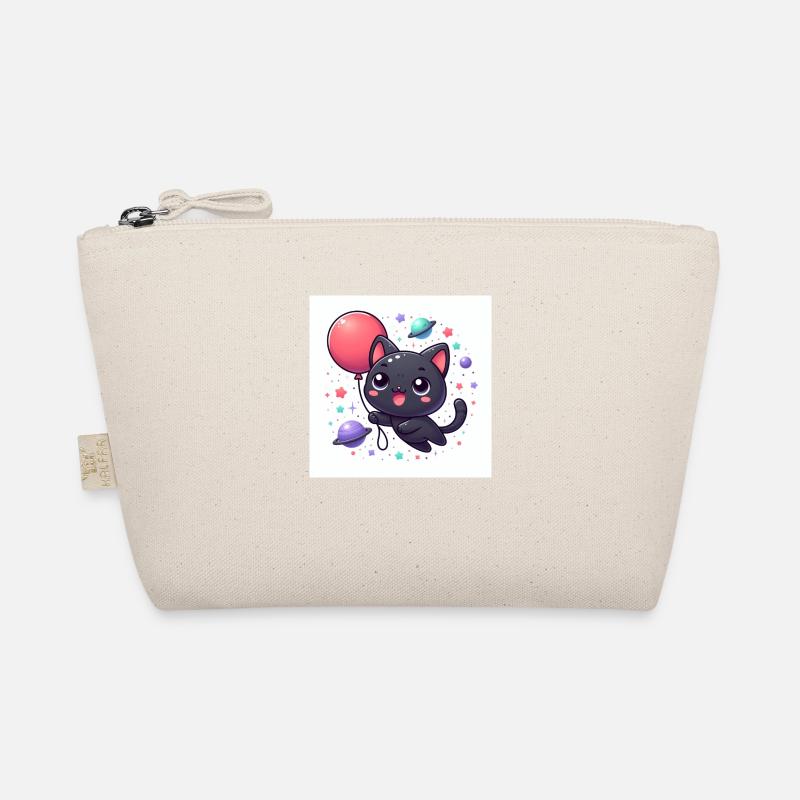 Chat de l’espace mignon avec de grands yeux et un ballon Trousse biologique