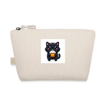 Sweet Kitty Black assis avec Cupcake - Trousse biologique - nature - Devant