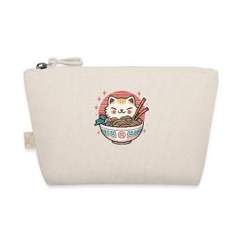 Niedliche Kawaii-Katze, die Ramen isst - 1 - Bio-Täschchen - Natur - Vorne