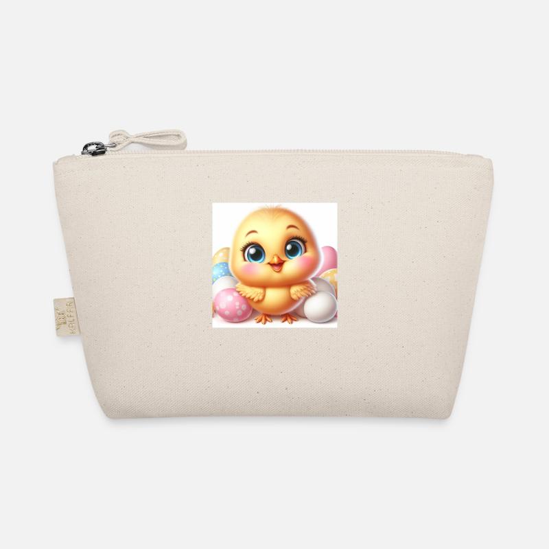 Sweet Chick The Chick with Colored Easter Eggs - Organic Pouch - nature