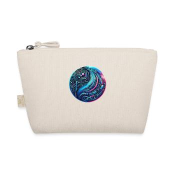 Holographic design with electric glitches - Organic Pouch - nature - Front
