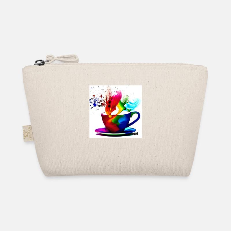 Kaffeetassen bunt 3 - Bio-Täschchen - Natur