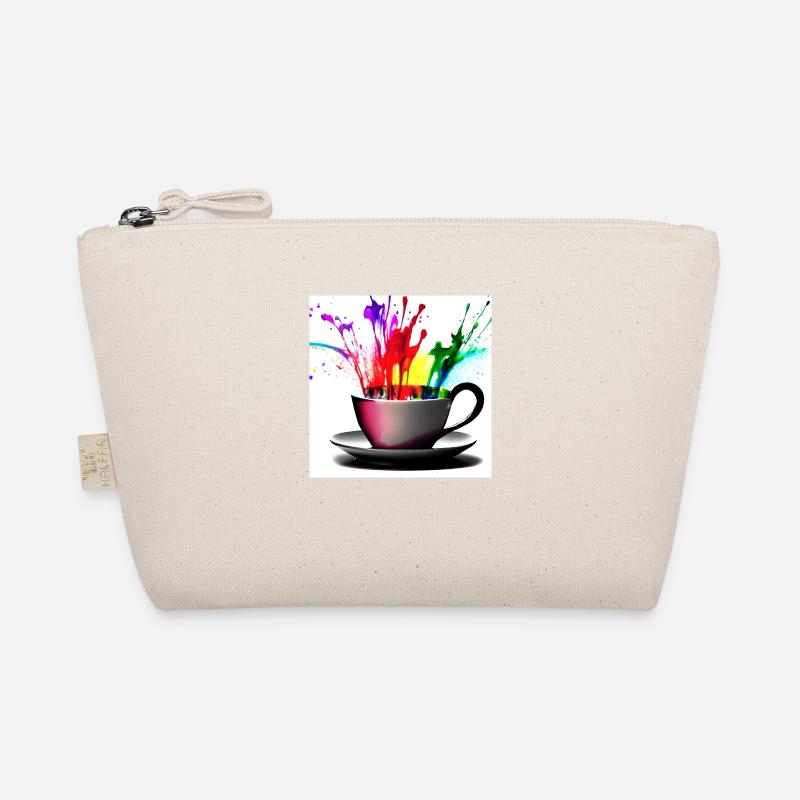 Kaffeetassen bunt 4 - Bio-Täschchen - Natur