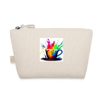 Coffee cups colorful 9 - Organic Pouch - nature - Front