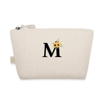 Letter m floral sunflower - Organic Pouch - nature - Front