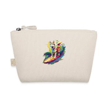 Surfing Husky - Organic Pouch - nature - Front