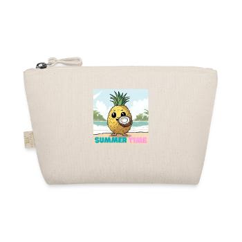 Summer Time Ananas Kokos Strandurlaub - Bio-Täschchen - Natur - Vorne