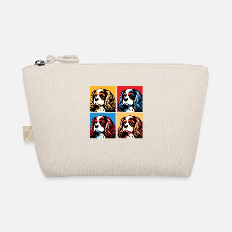 Pop Cavalier King Charles Spaniel Hundeporträt Bio-Täschchen