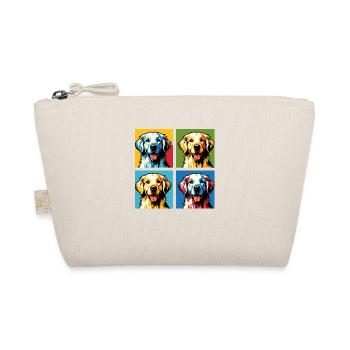 Pop Golden Retriever Hund Porträt - Haustier Porträt - Bio-Täschchen - Natur - Vorne