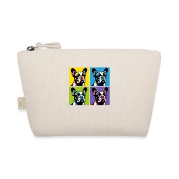 Pop Französische Bulldogge Hund Porträt - Haustier Porträt - Bio-Täschchen - Natur - Vorne