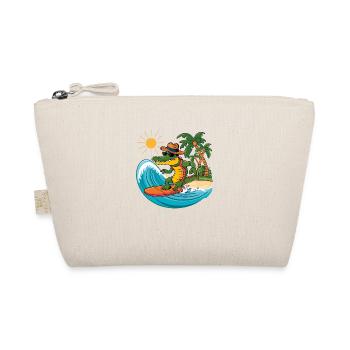 Drôle cool de surf d’alligator. Surfs d’alligator - Trousse biologique - nature - Devant