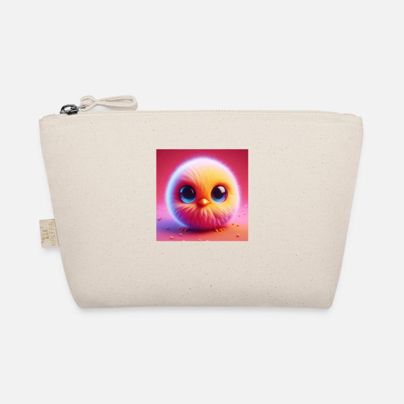 Chick 3D hyperrealism yellow with big eyes Organic Pouch