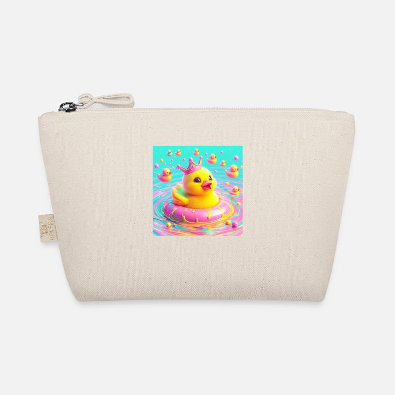 Bath Duck with Crown in 3D Hyperrealism Pastel Organic Pouch