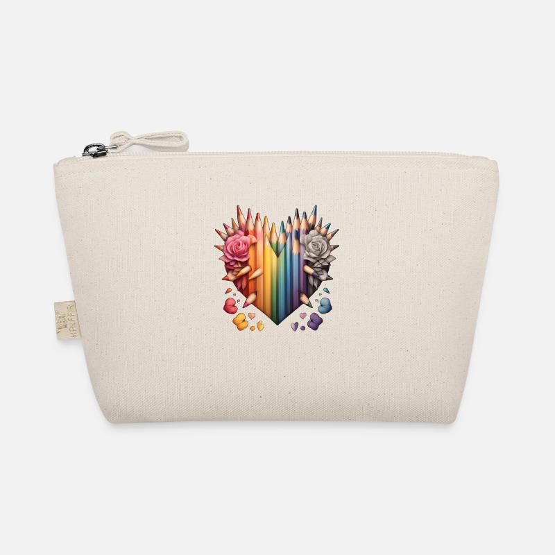 Drawn Heart Organic Pouch