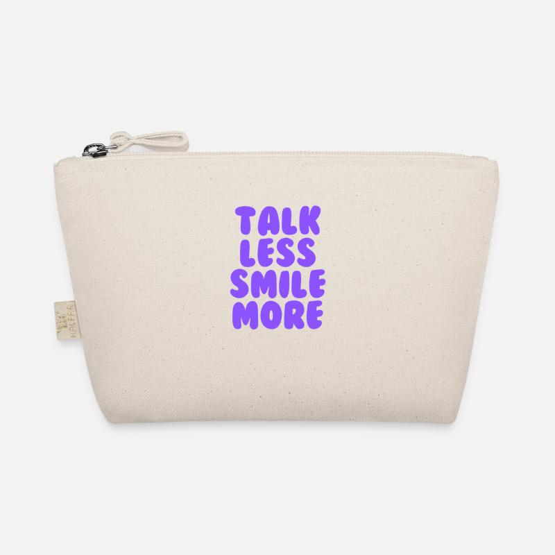 Talk less smile more purple - Organic Pouch - nature