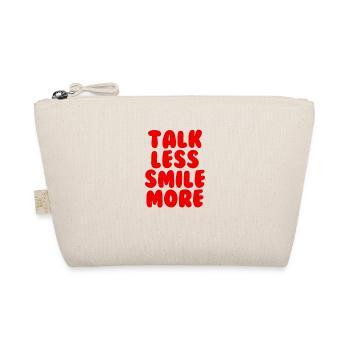 Talk less smile more red - Bio-Täschchen - Natur - Vorne