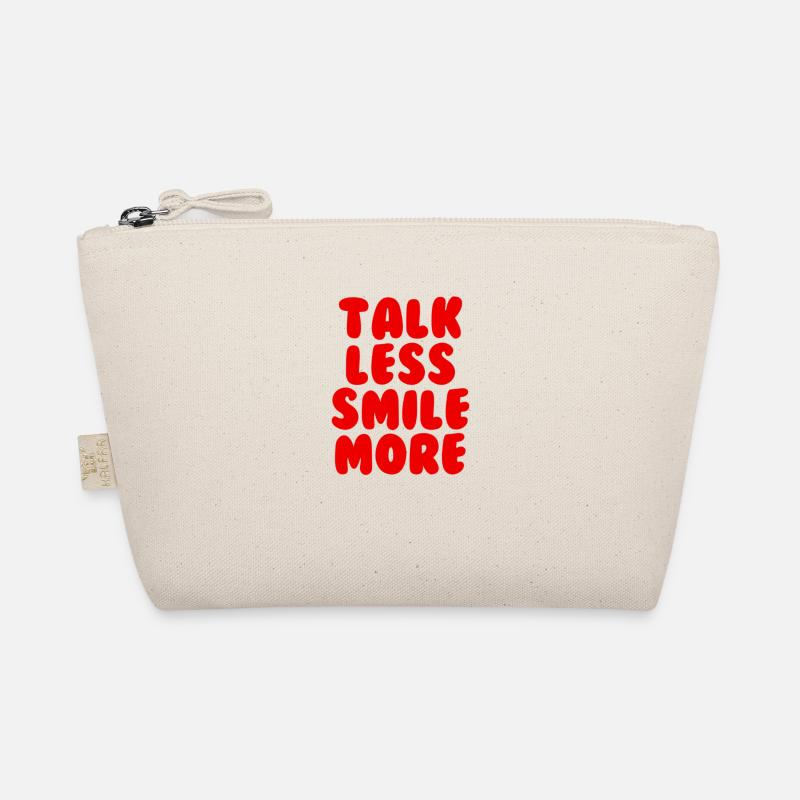 Talk less smile more red - Organic Pouch - nature