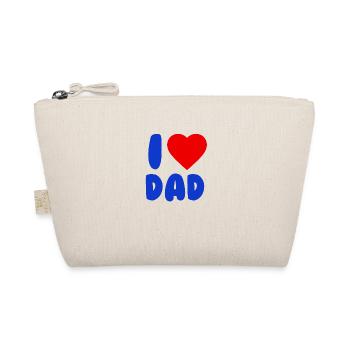 J’AIME PAPA Bleu Rouge - Trousse biologique - nature - Devant