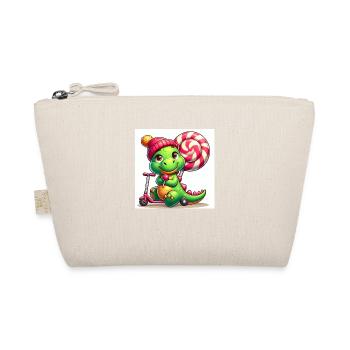Crocodile vert avec chapeau sucette et rouleau sucette - Trousse biologique - nature - Devant