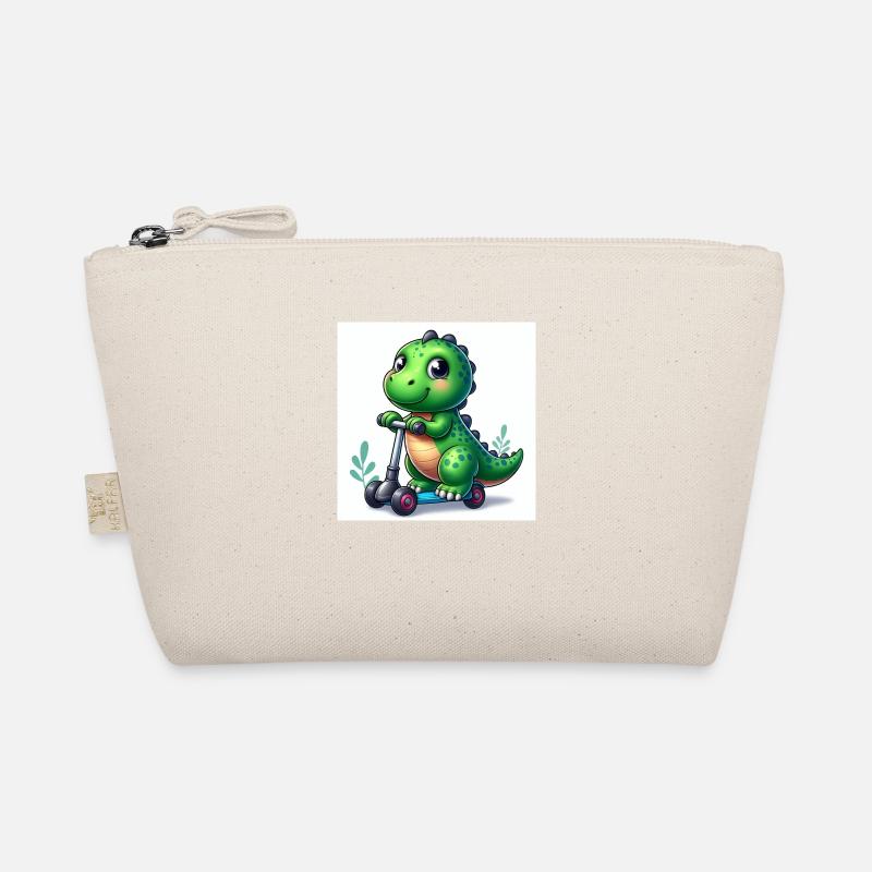 Dinosaure vert sur un scooter Trousse biologique