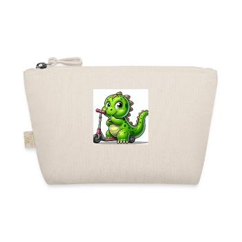 Dino green sur un scooter - Trousse biologique - nature - Devant