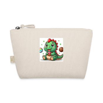 Dino small with muffin and cookie - Organic Pouch - nature - Front