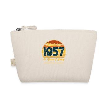 Born in 1957 - Vintage 1957 Retro Birthday - Organic Pouch - nature - Front