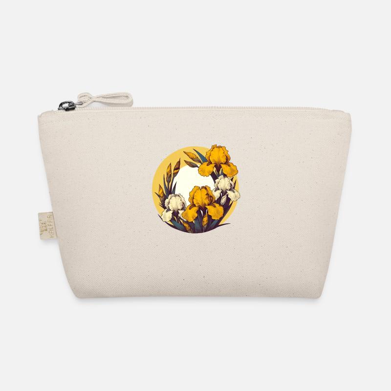 Retro Yellow Irises Organic Pouch