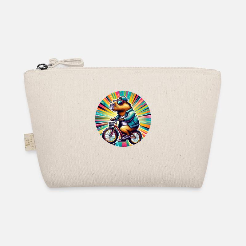 Capybara cool sur le vélo Trousse biologique