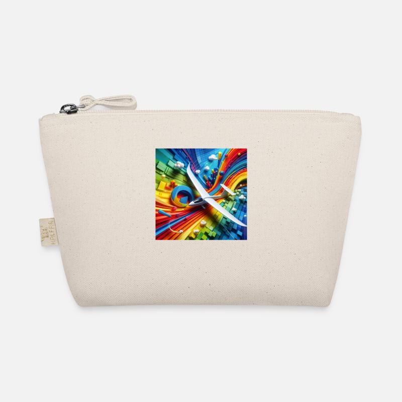 Model airplane on colorful background Organic Pouch