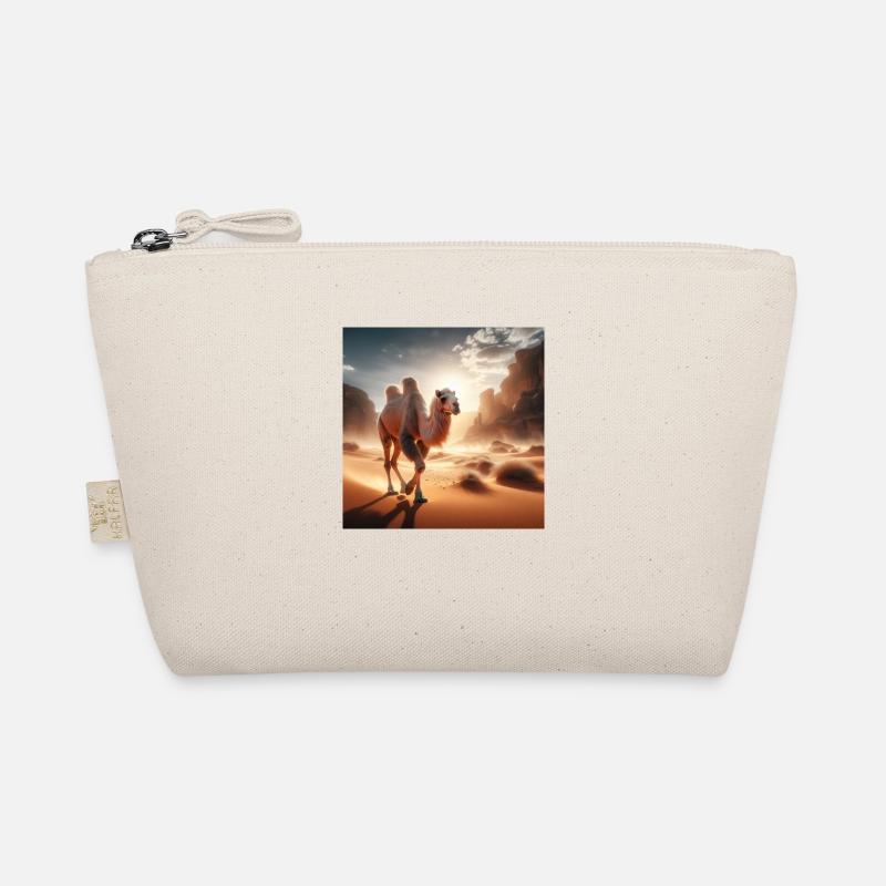 echtes Kamel in der Wüste A4 Bio-Täschchen