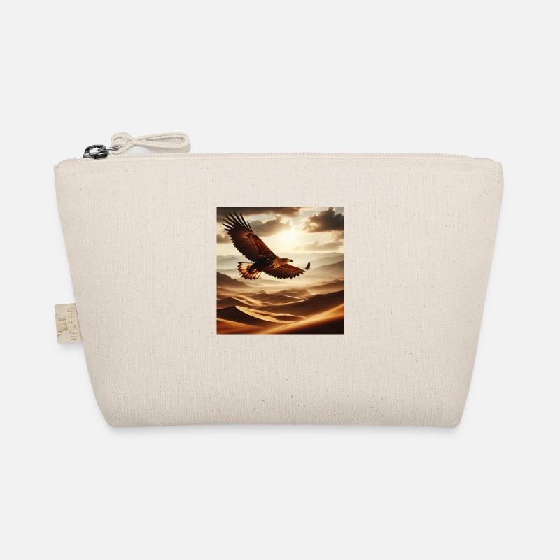 A majestic eagle soaring above the desert C Organic Pouch
